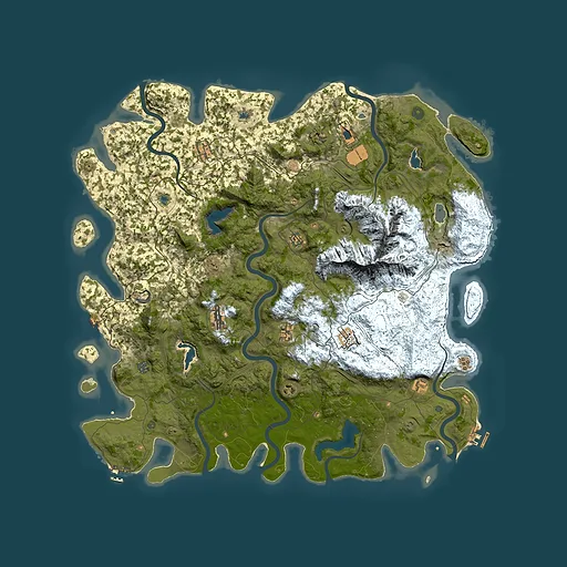 Rust map seed 878655781, 5450x5450m top-down preview