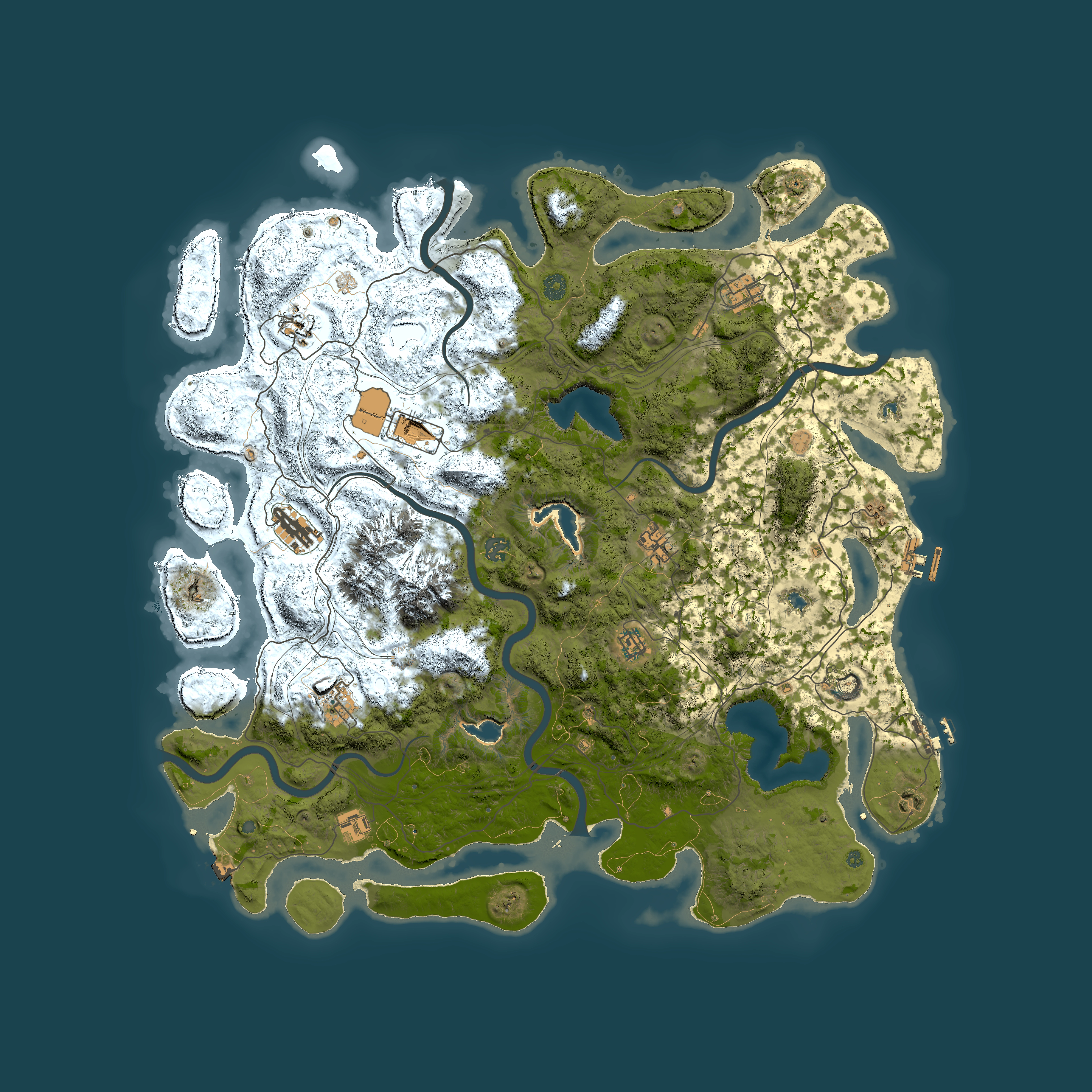 Full top-down render of Rust map seed 1102417772, 5050x5050m