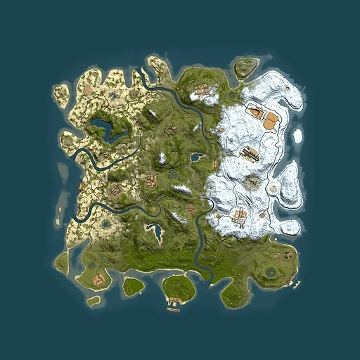 Rust map seed 611013072, 4500x4500m top-down preview