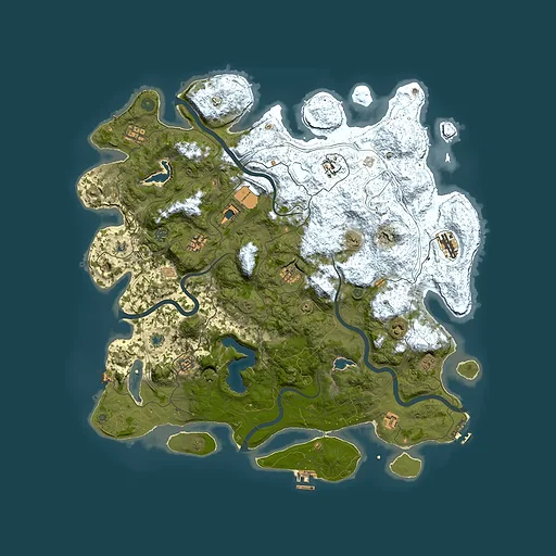 Rust map seed 878276300, 4900x4900m top-down preview