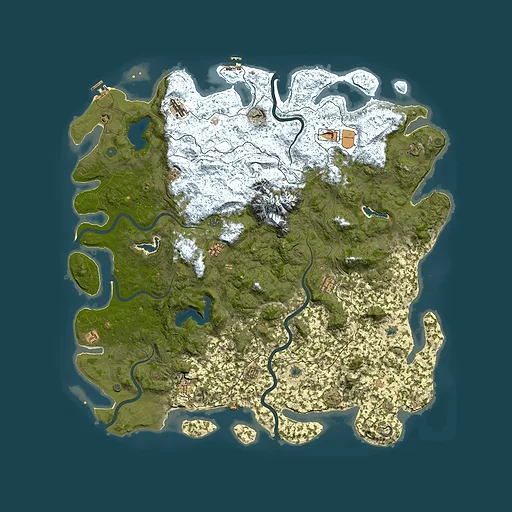 Rust map seed 1240885348, 6000x6000m top-down preview