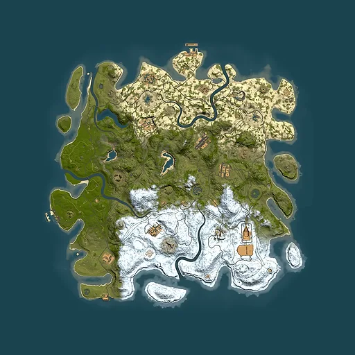 Rust map seed 864527822, 4600x4600m top-down preview