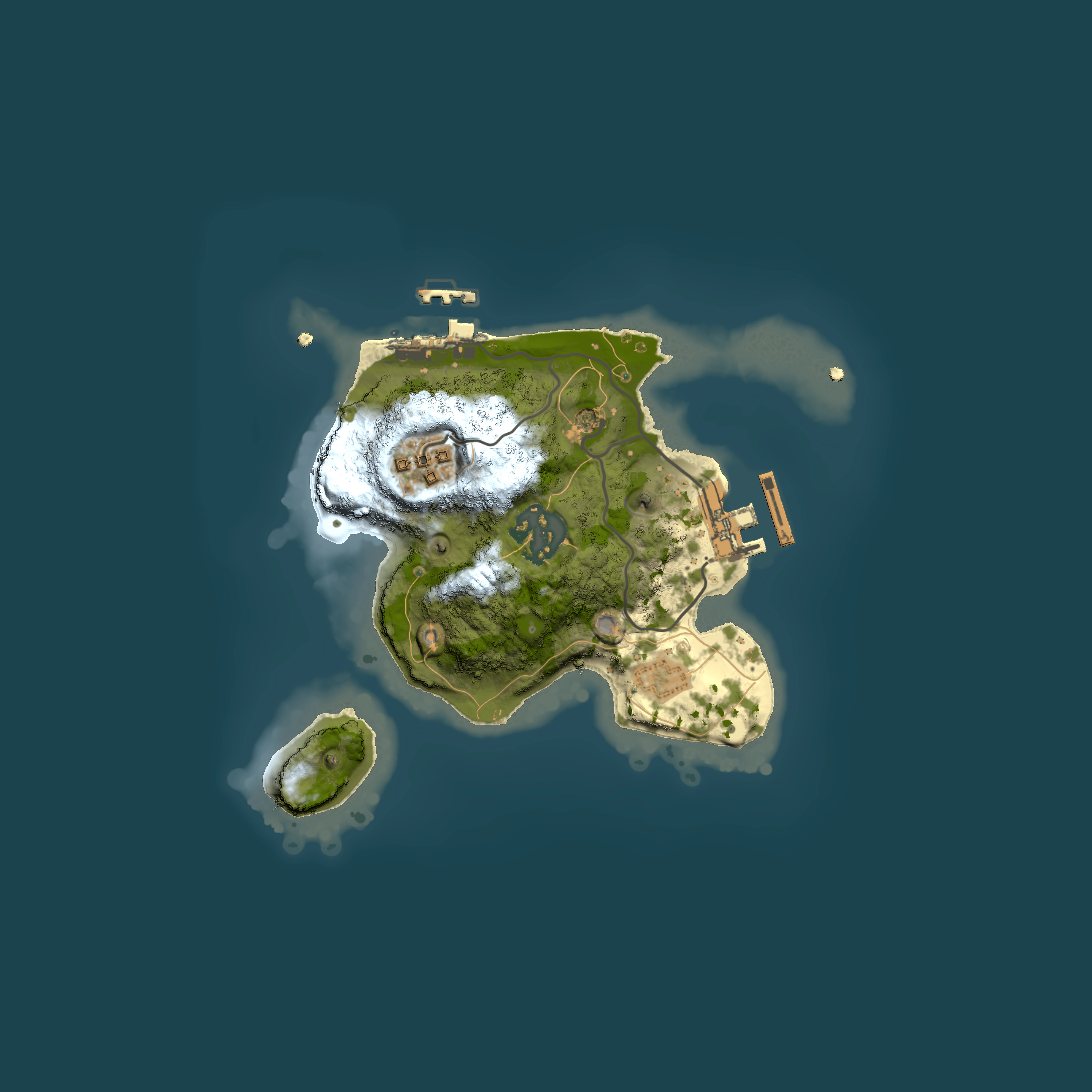 Full top-down render of Rust map seed 184566214, 2000x2000m