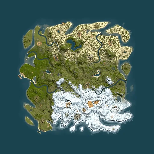 Rust map seed 233081633, 4950x4950m top-down preview