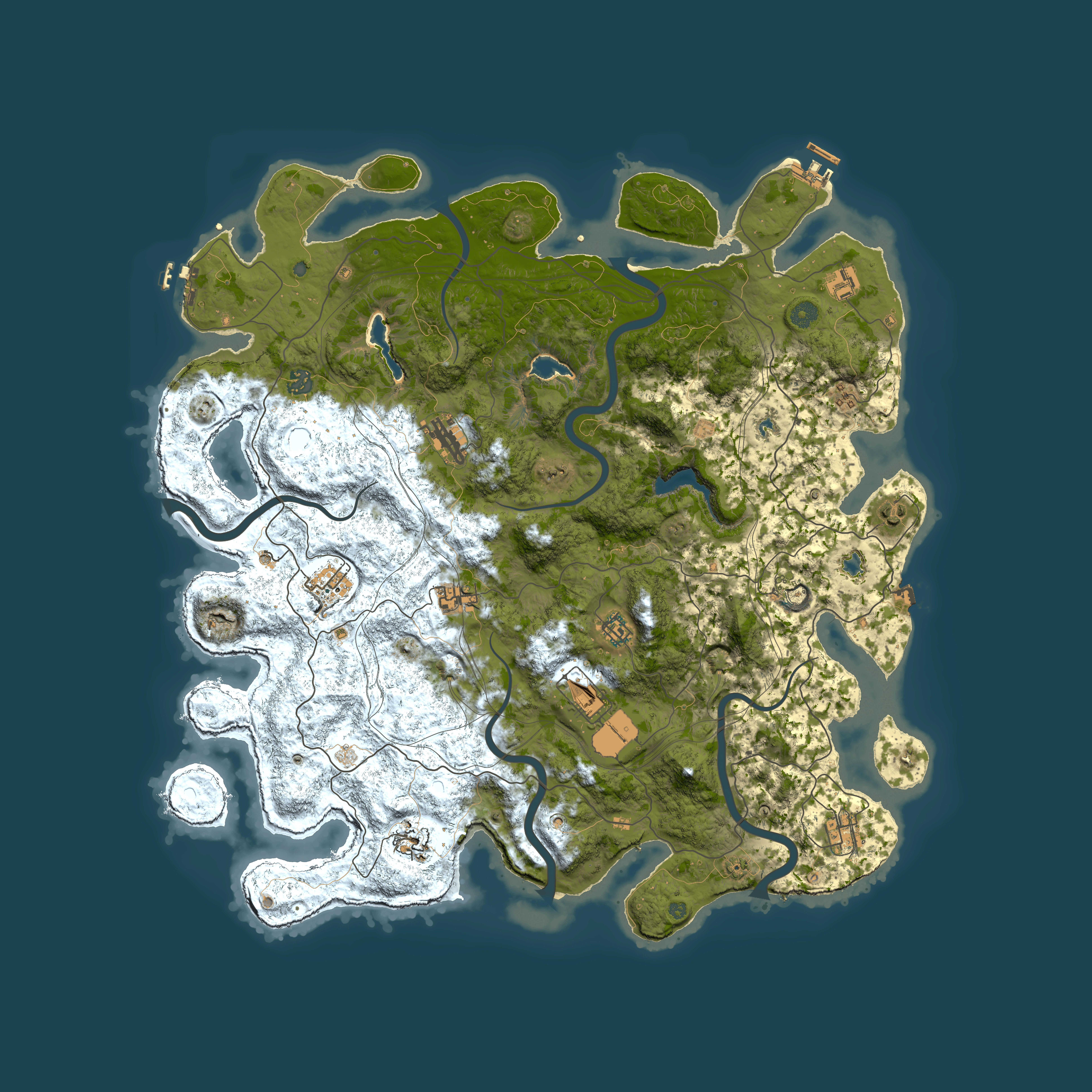 Full top-down render of Rust map seed 411671733, 4850x4850m