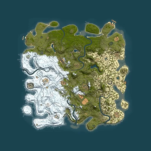 Rust map seed 411671733, 4850x4850m top-down preview