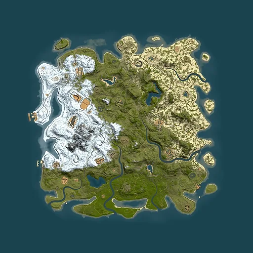 Rust map seed 1400221983, 5150x5150m top-down preview