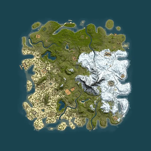 Rust map seed 1036377463, 5200x5200m top-down preview