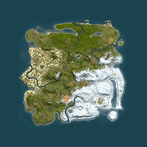Rust map seed 1537244409, 4250x4250m top-down preview