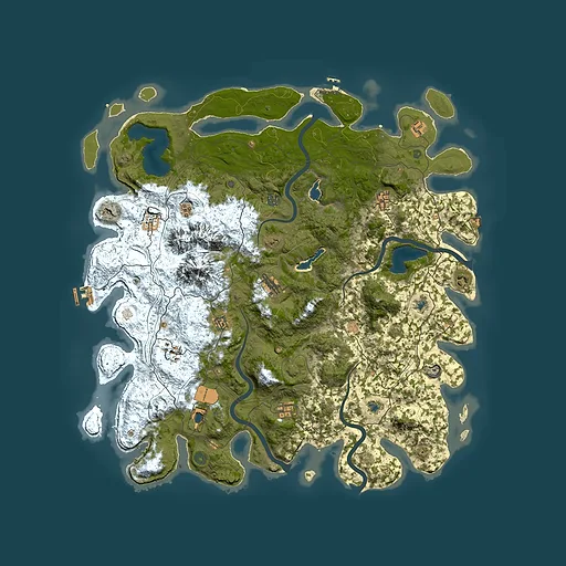 Rust map seed 654495442, 5200x5200m top-down preview