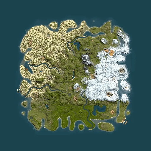 Rust map seed 1196148843, 5400x5400m top-down preview