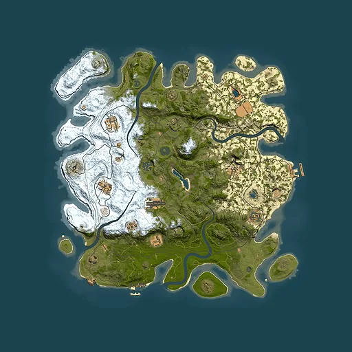 Rust map seed 1497068391, 4250x4250m top-down preview