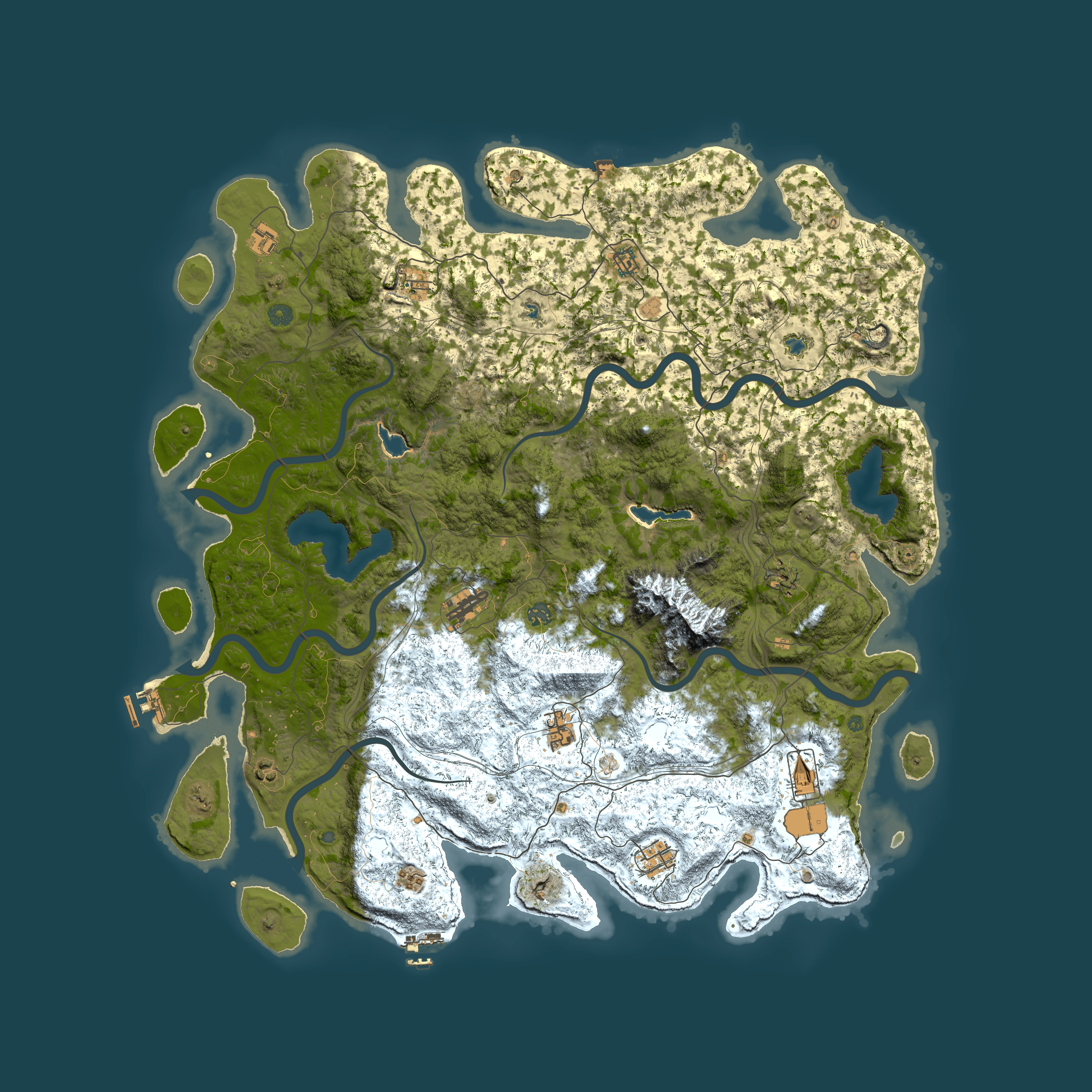 Full top-down render of Rust map seed 663855885, 5400x5400m