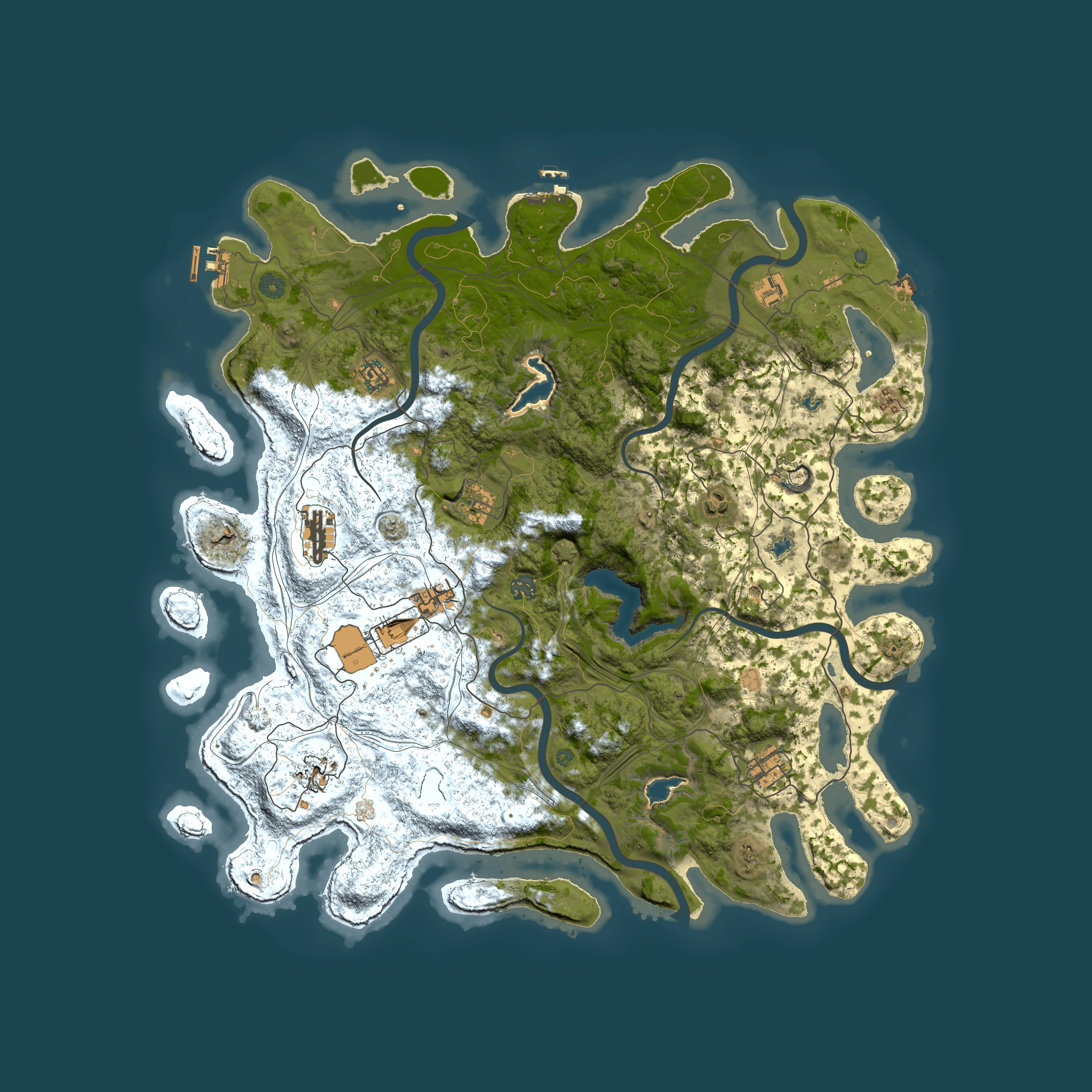 Full top-down render of Rust map seed 953756639, 4850x4850m