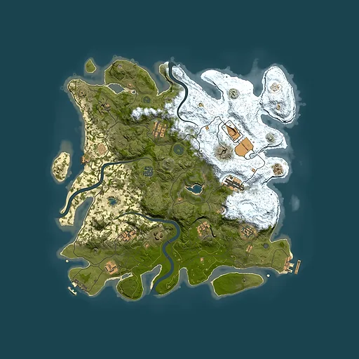 Rust map seed 1629938258, 4000x4000m top-down preview
