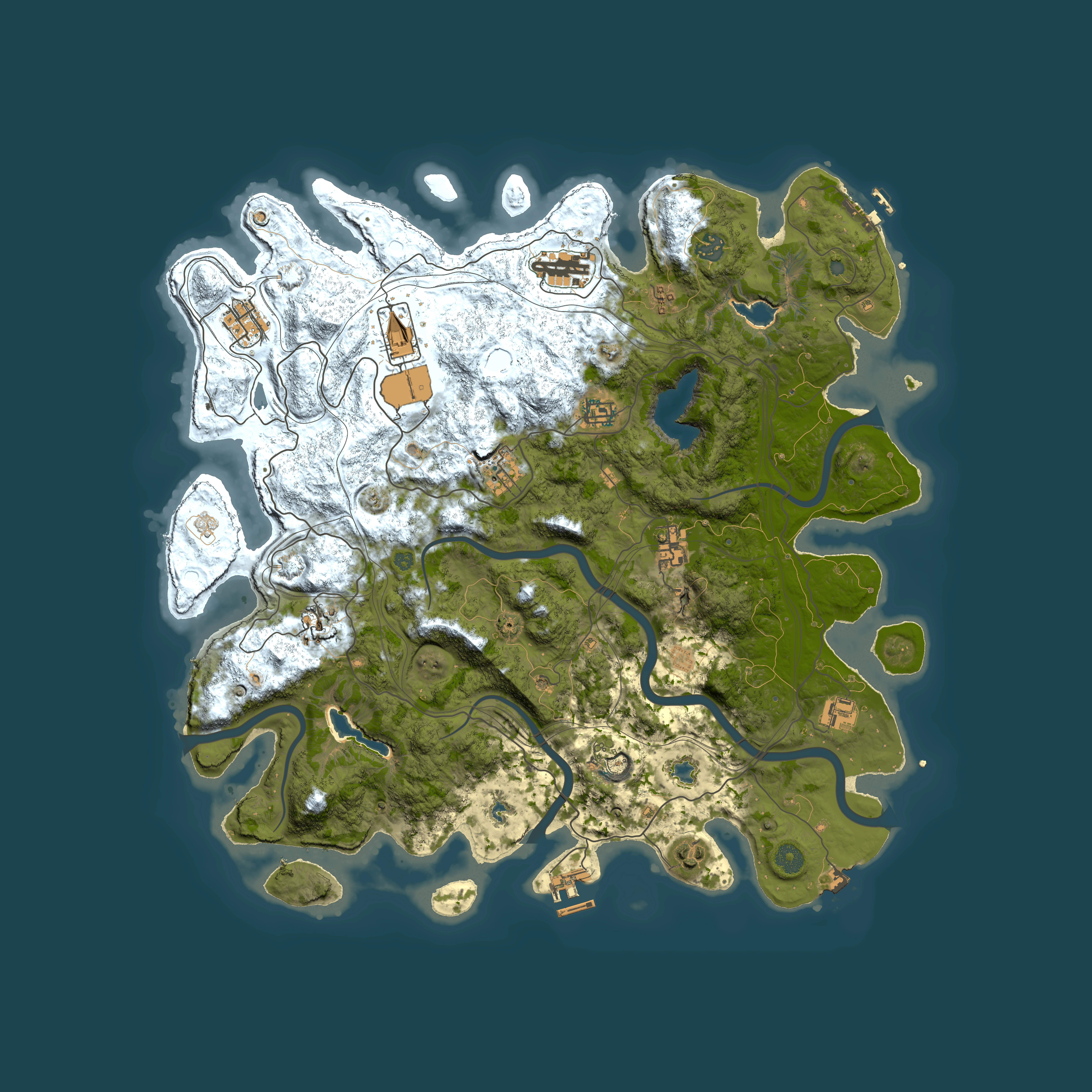 Full top-down render of Rust map seed 1127791096, 4500x4500m