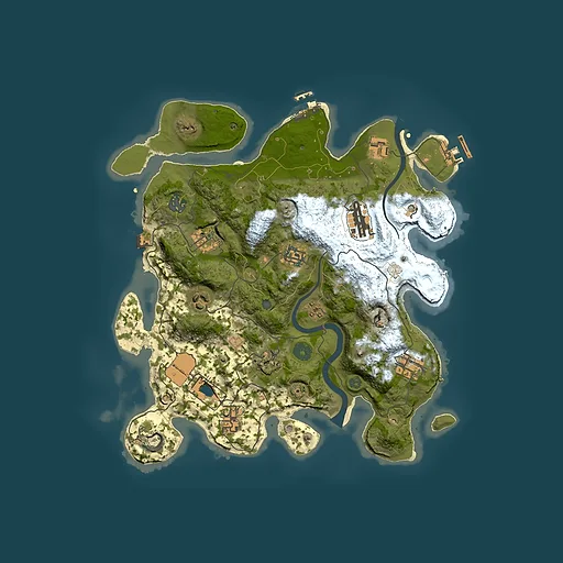 Rust map seed 978984263, 3500x3500m top-down preview