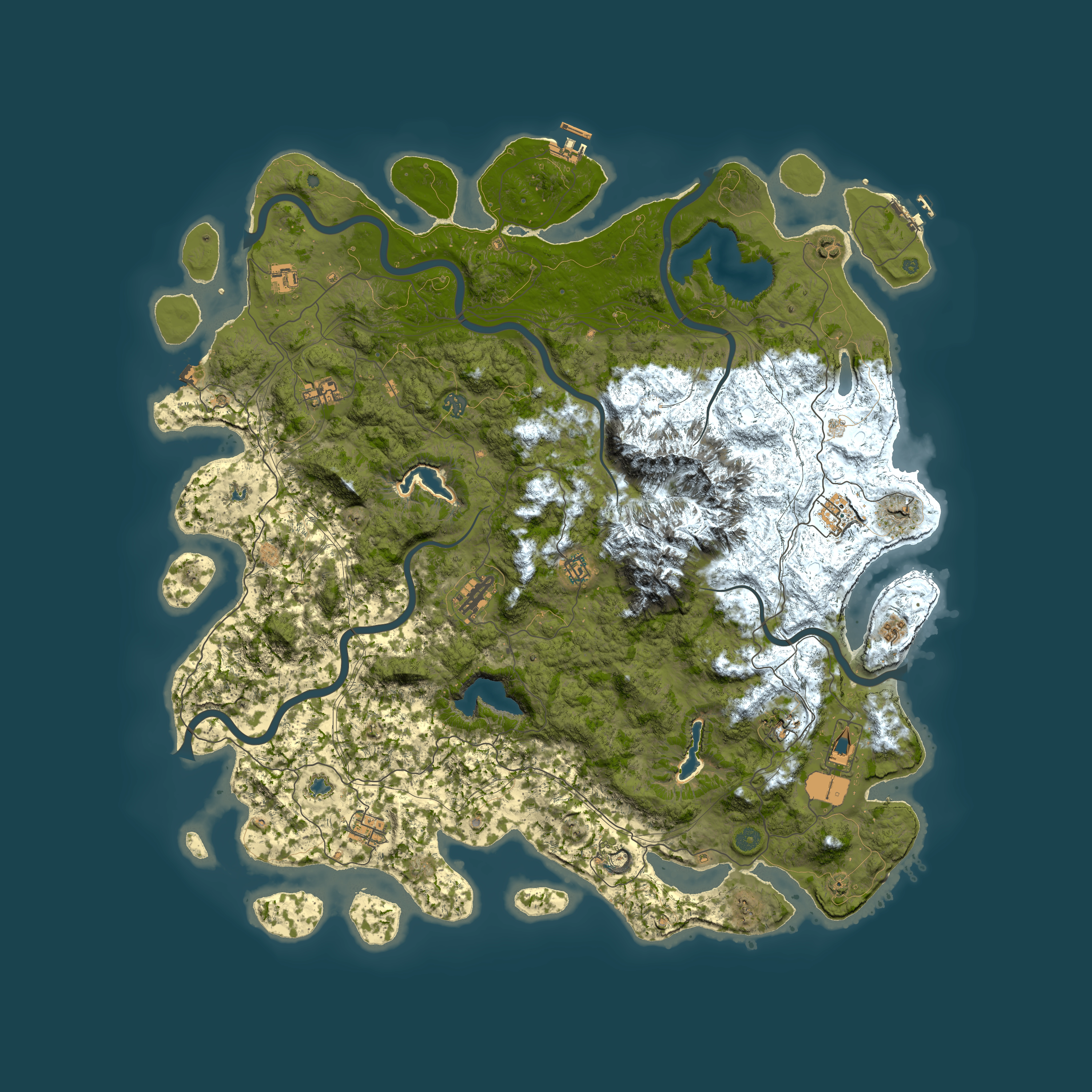 Full top-down render of Rust map seed 104362604, 5450x5450m