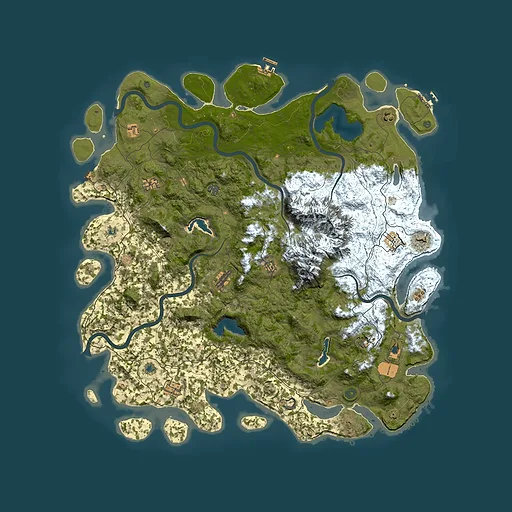 Rust map seed 104362604, 5450x5450m top-down preview