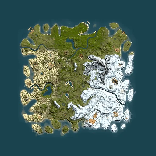 Rust map seed 321086945, 5100x5100m top-down preview