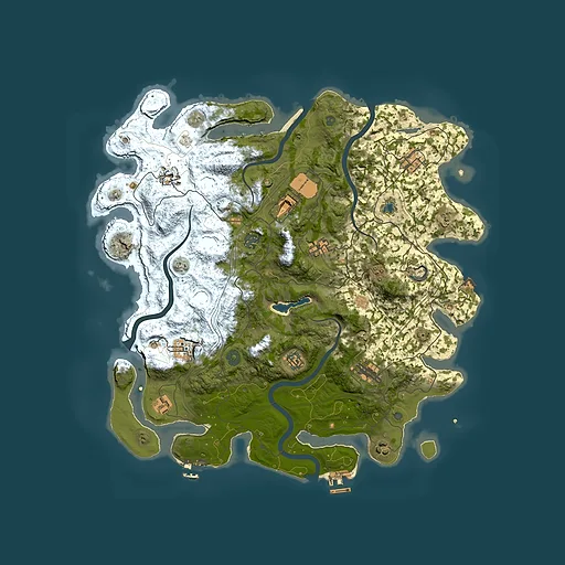 Rust map seed 148061746, 4350x4350m top-down preview