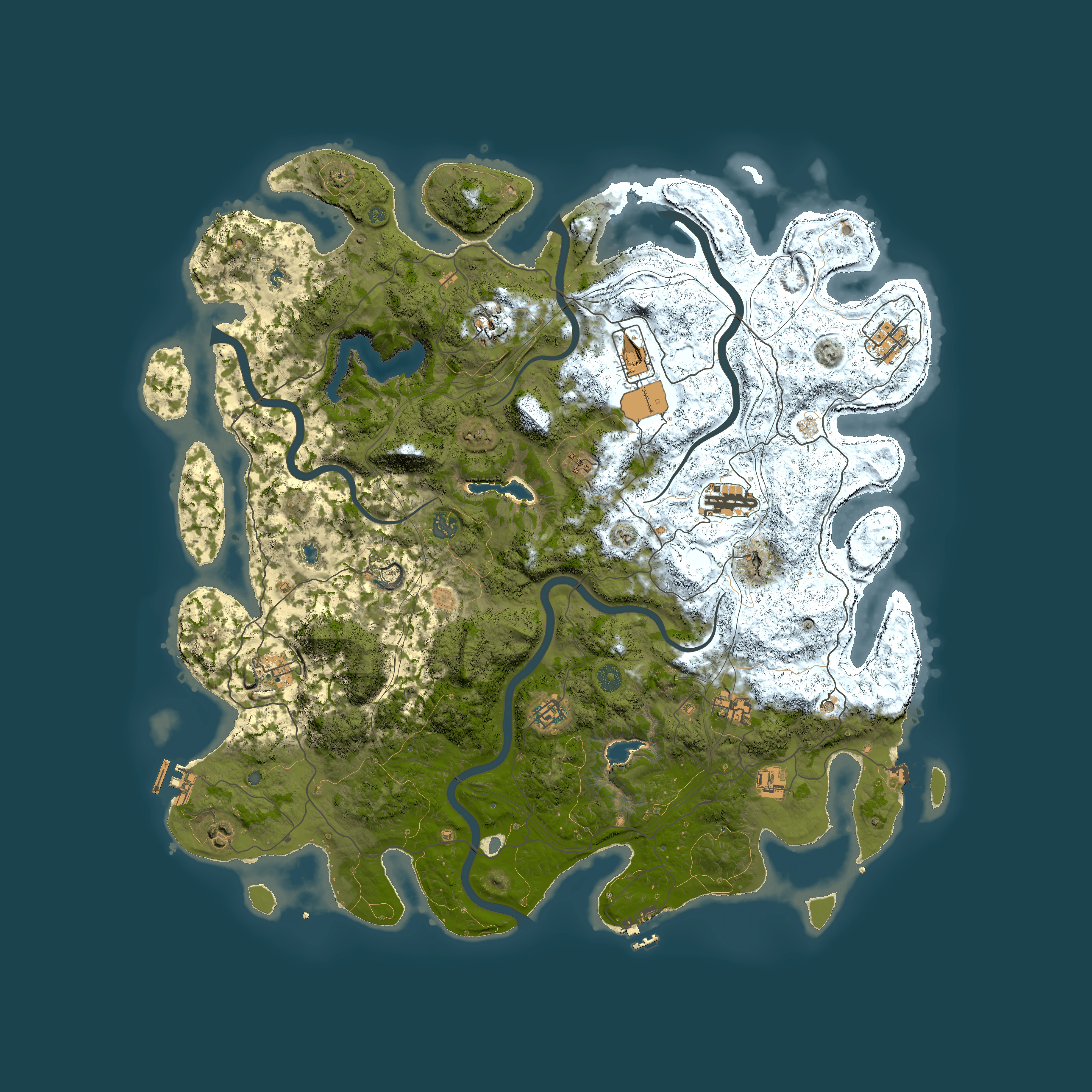 Full top-down render of Rust map seed 2105170791, 4950x4950m