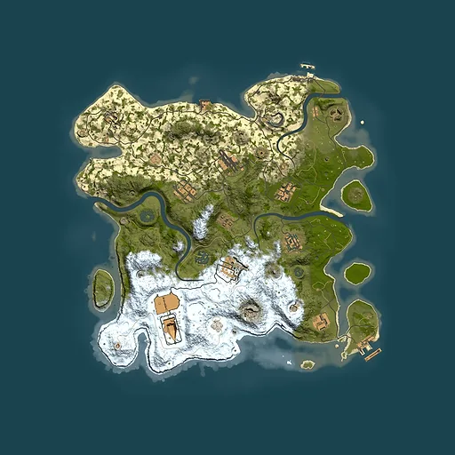 Rust map seed 1975308075, 3700x3700m top-down preview