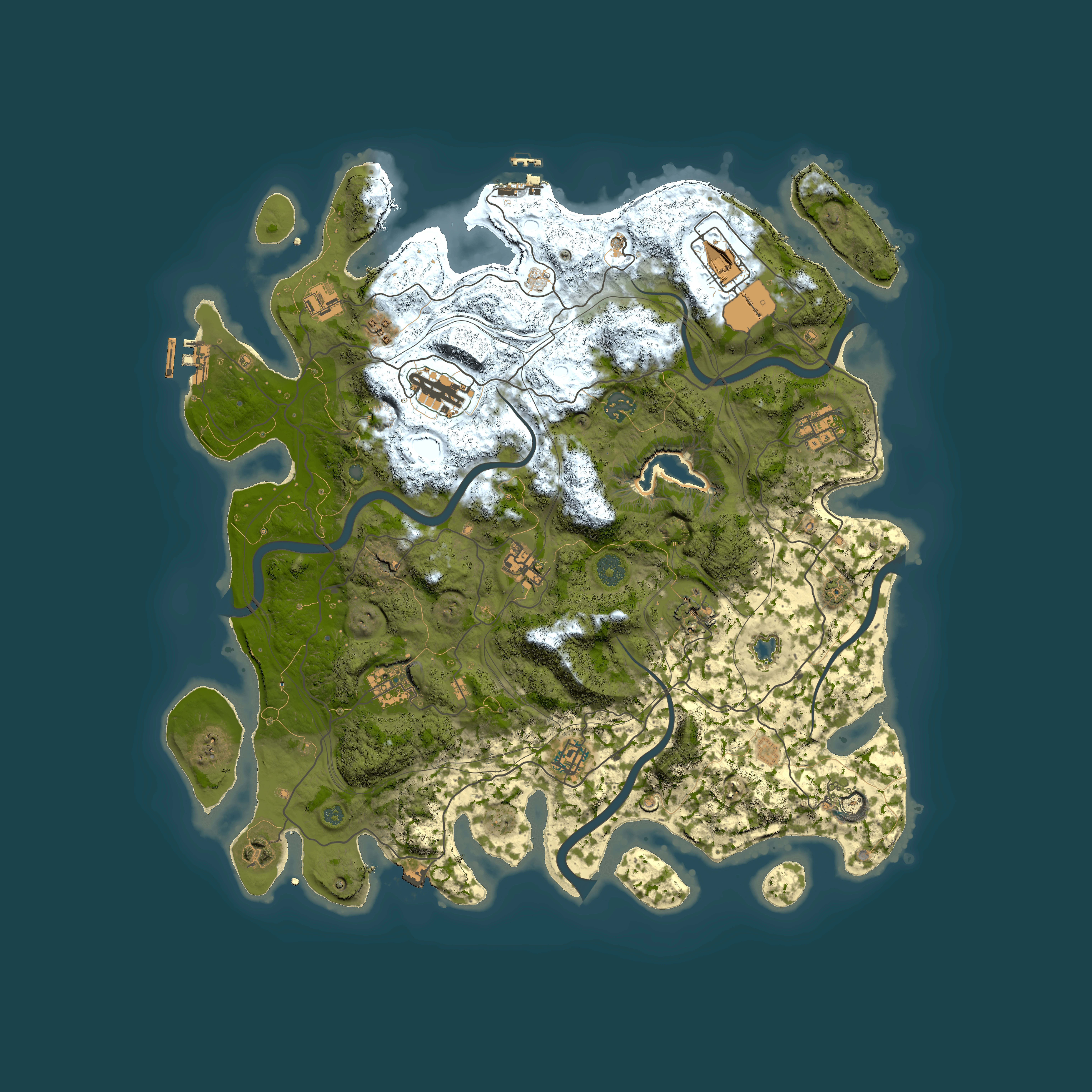 Full top-down render of Rust map seed 1744741390, 4300x4300m