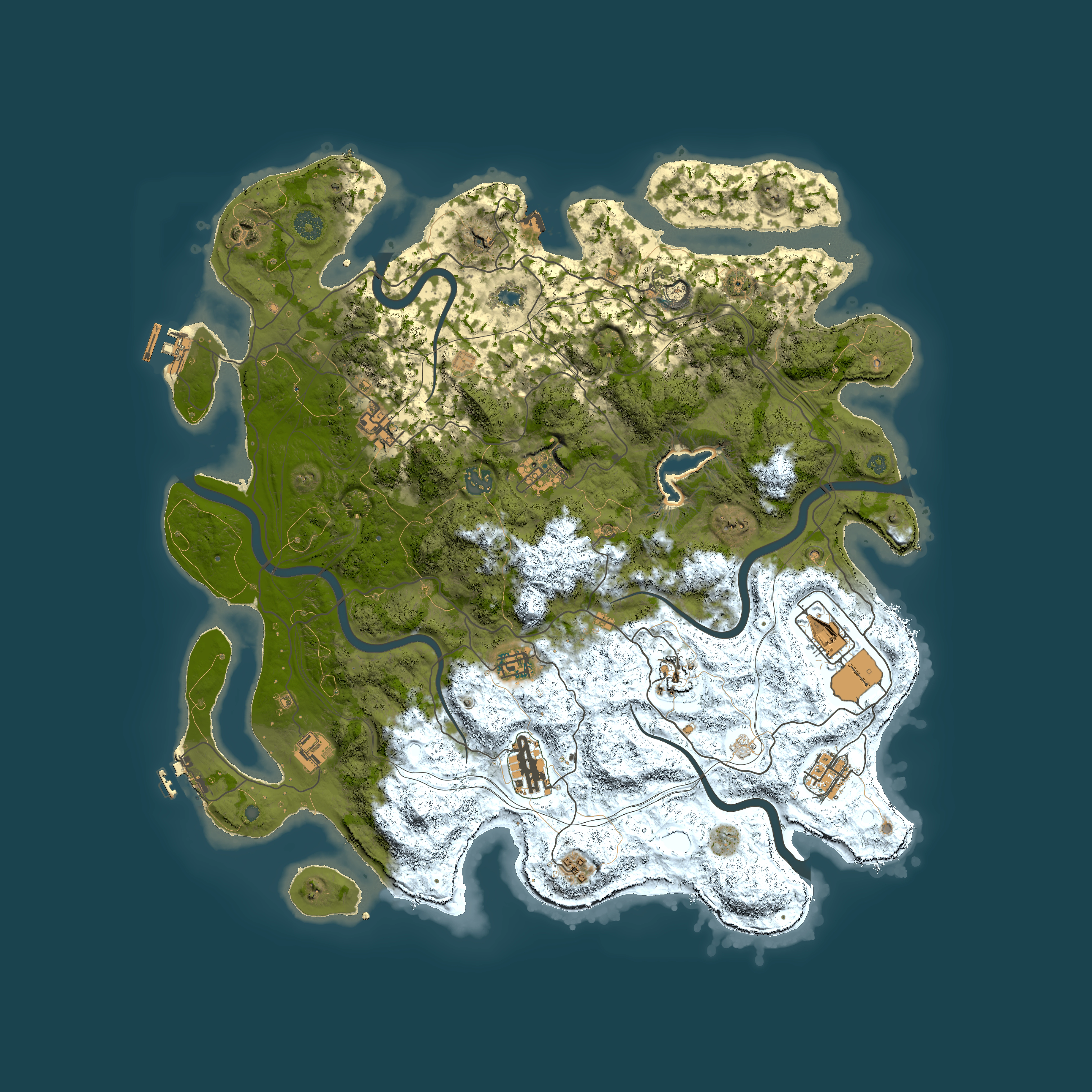 Full top-down render of Rust map seed 736499291, 4450x4450m
