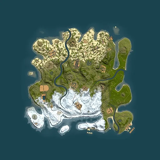 Rust map seed 1133431863, 3550x3550m top-down preview