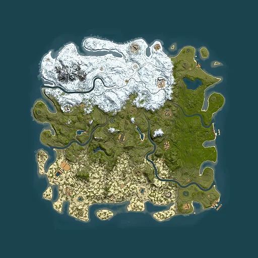 Rust map seed 1722250491, 5500x5500m top-down preview