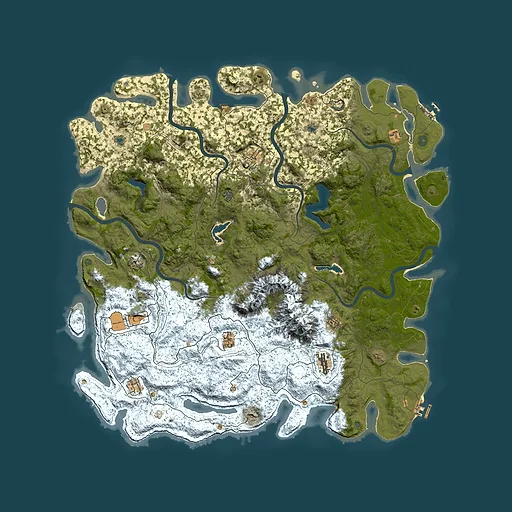 Rust map seed 1290270873, 5800x5800m top-down preview