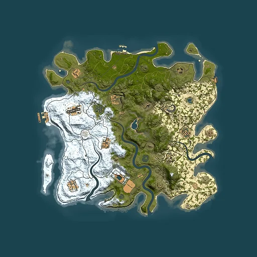 Rust map seed 2137983256, 4100x4100m top-down preview
