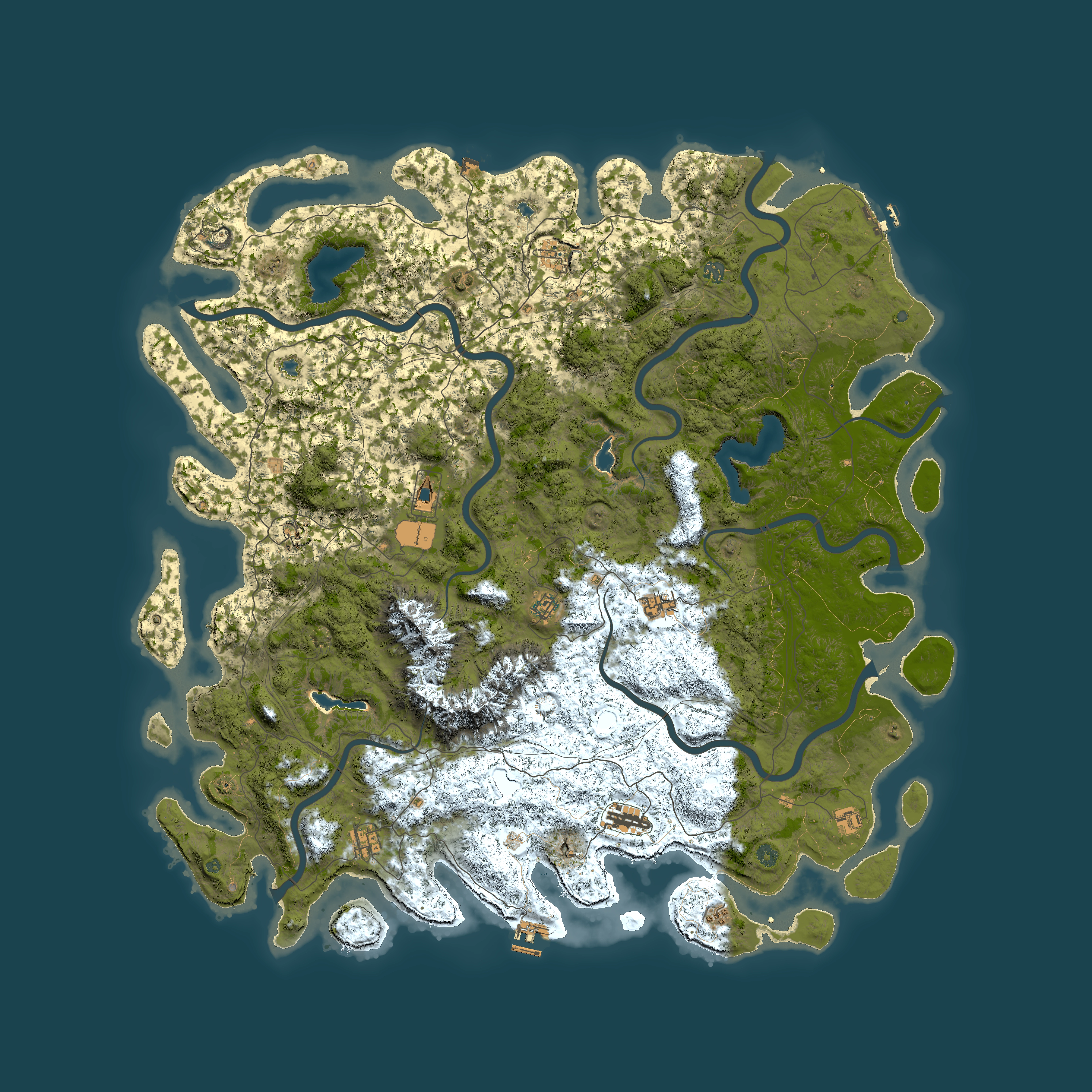 Full top-down render of Rust map seed 537336917, 5950x5950m