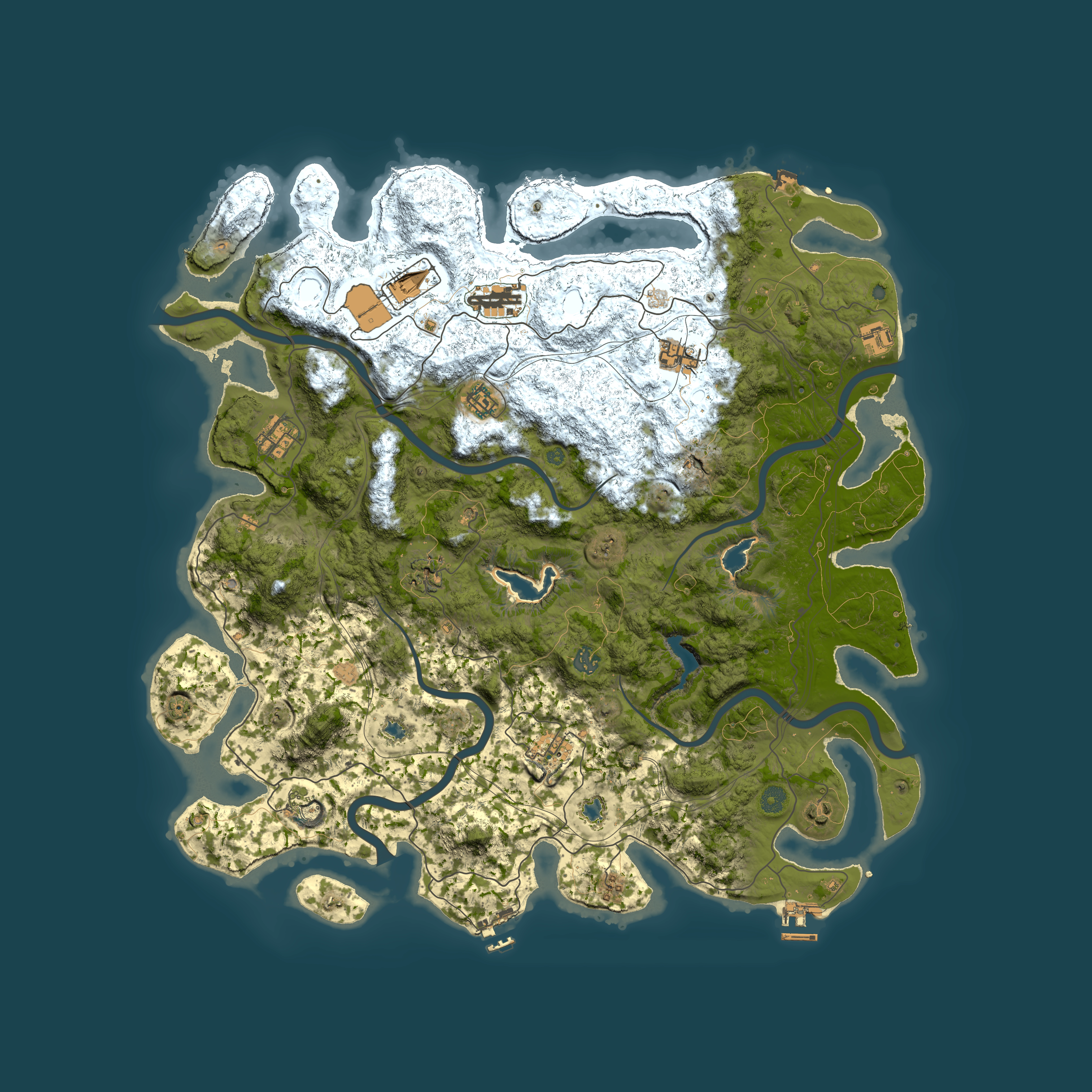 Full top-down render of Rust map seed 717641710, 4850x4850m