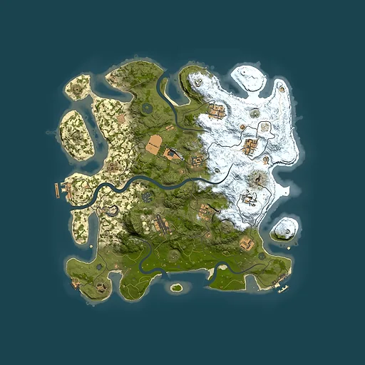 Rust map seed 51896534, 3800x3800m top-down preview