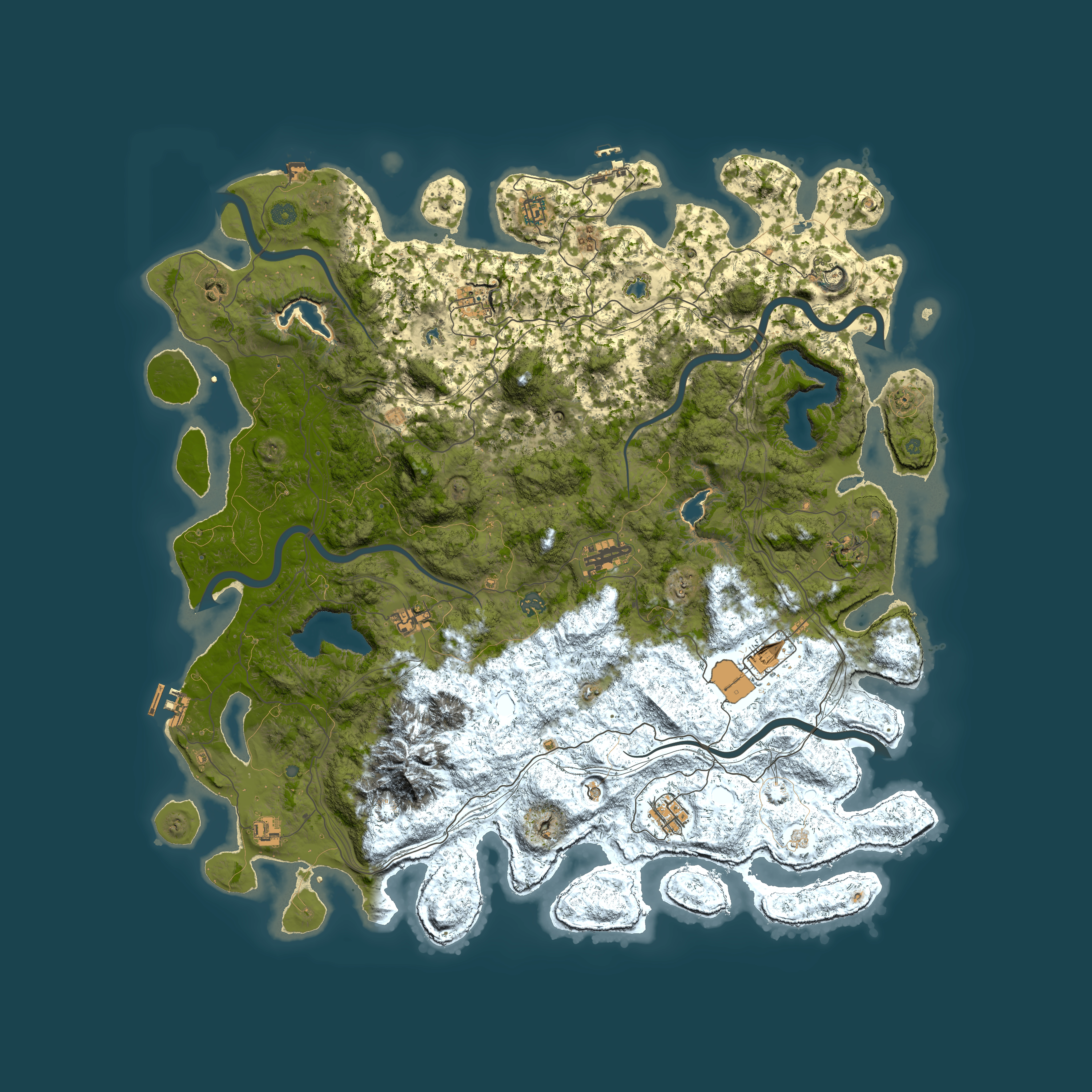 Full top-down render of Rust map seed 444927830, 5350x5350m