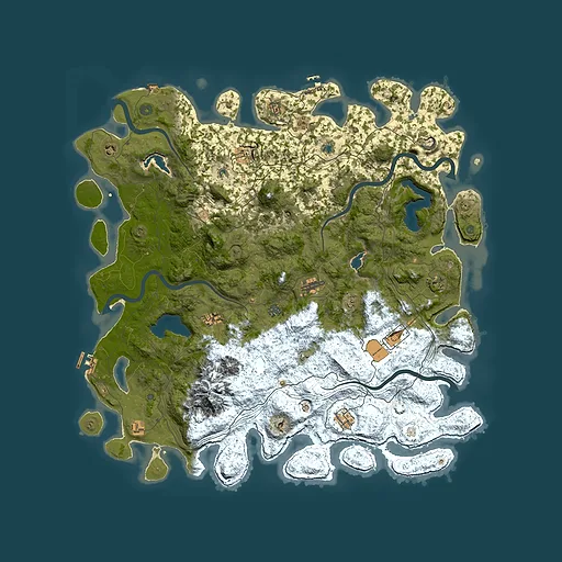 Rust map seed 444927830, 5350x5350m top-down preview