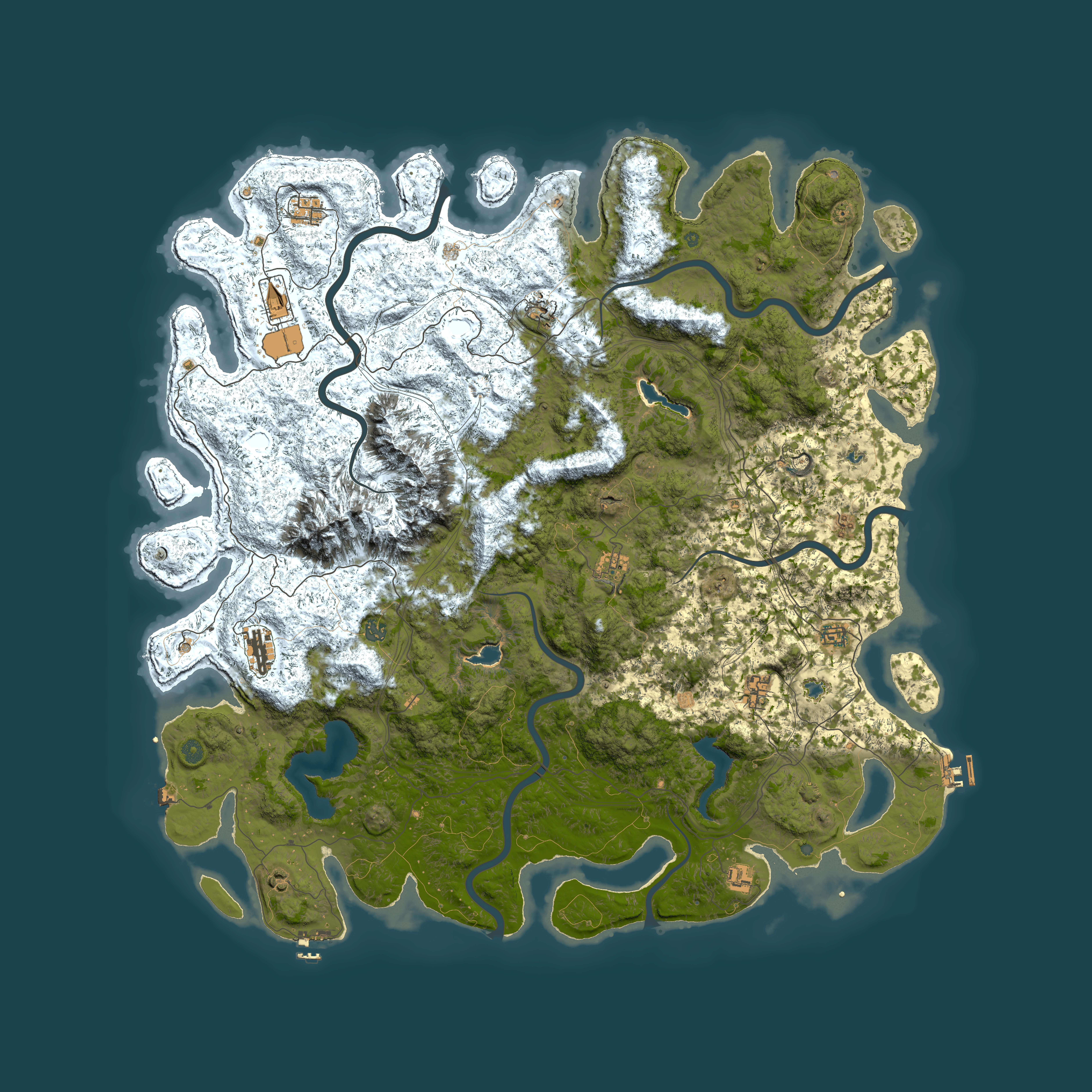 Full top-down render of Rust map seed 795157459, 5850x5850m