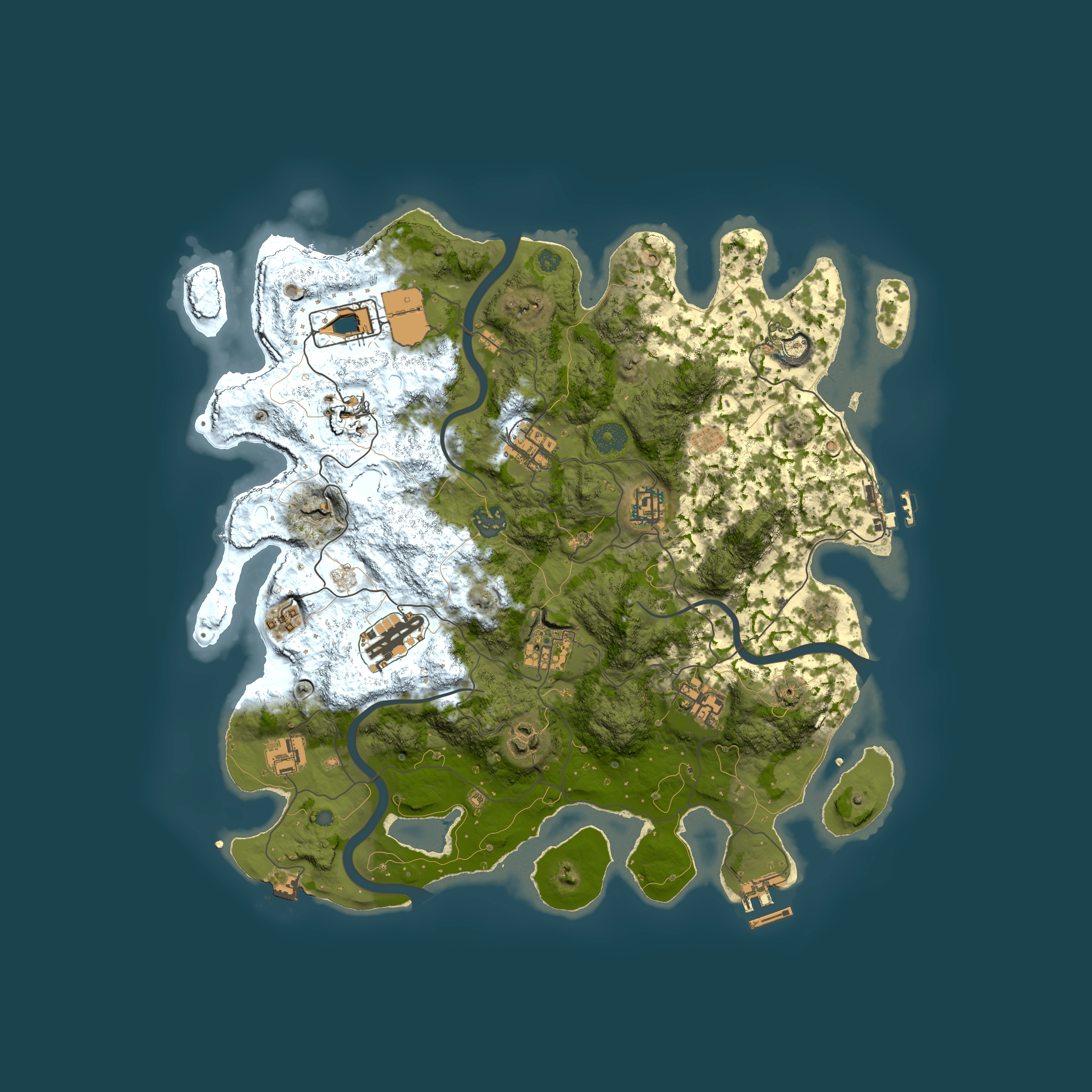 Full top-down render of Rust map seed 1571296081, 3850x3850m