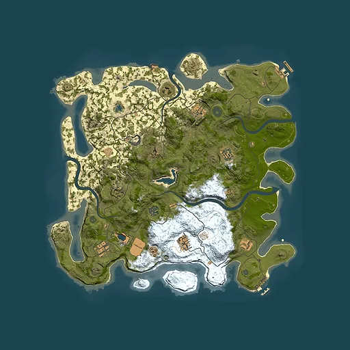 Rust map seed 2145666659, 4100x4100m top-down preview