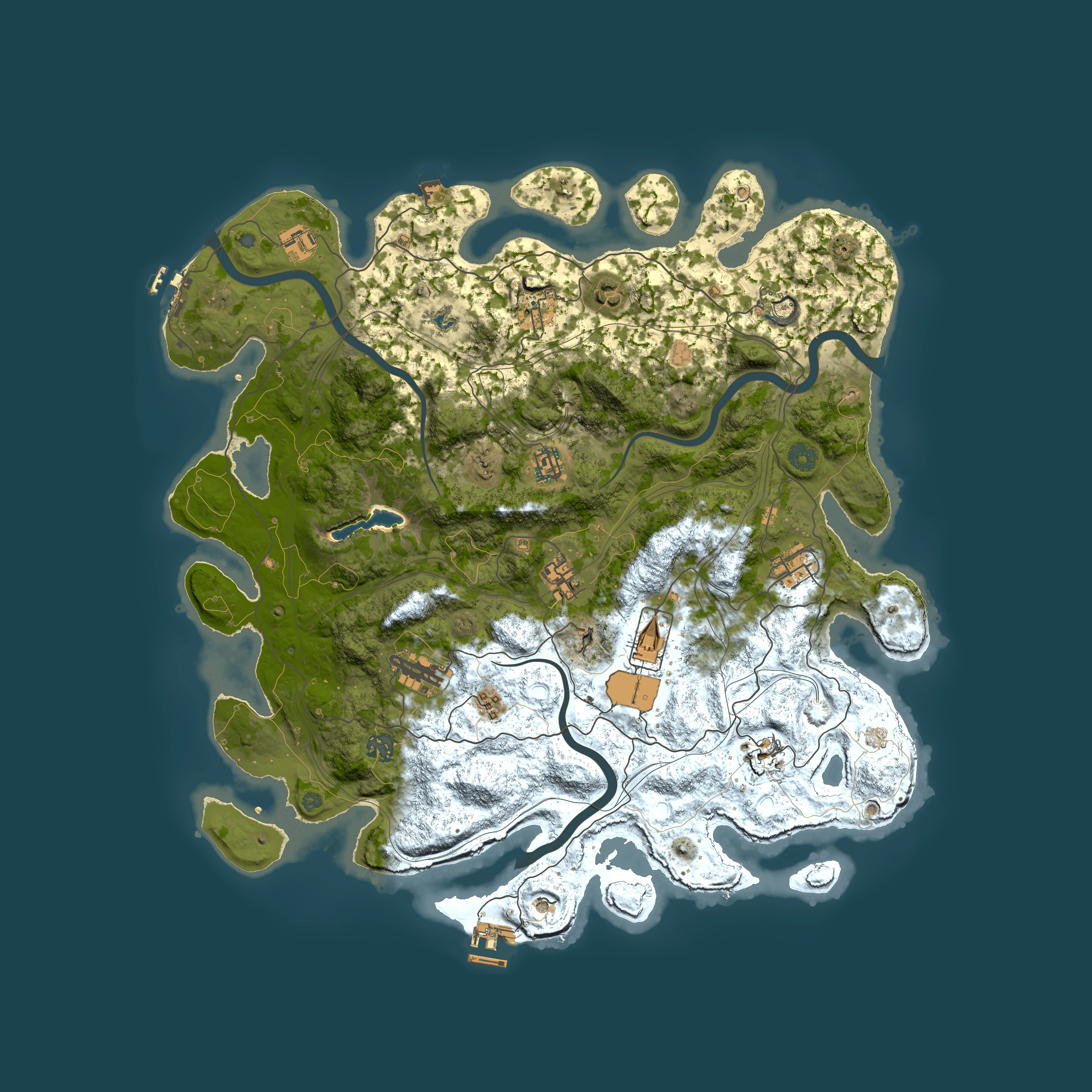 Full top-down render of Rust map seed 866441637, 4450x4450m
