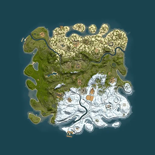 Rust map seed 866441637, 4450x4450m top-down preview