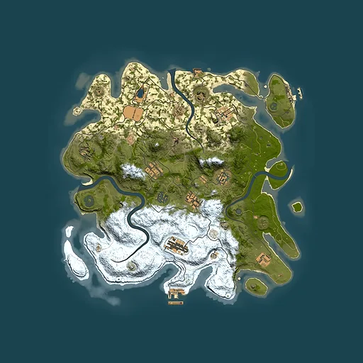 Rust map seed 384568973, 3750x3750m top-down preview