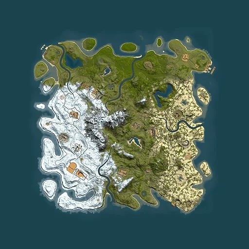 Rust map seed 1489164815, 5000x5000m top-down preview