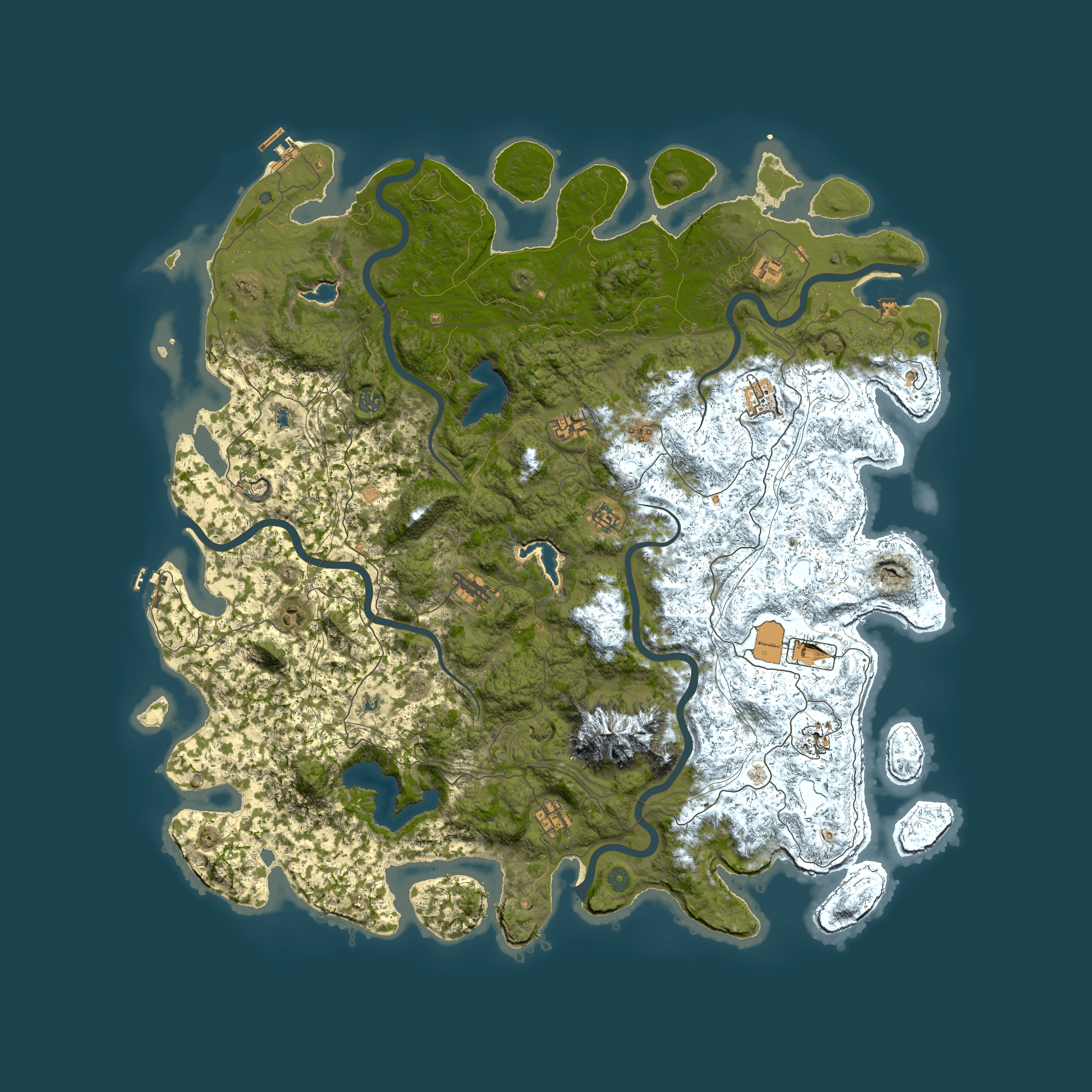 Full top-down render of Rust map seed 1135368635, 5700x5700m