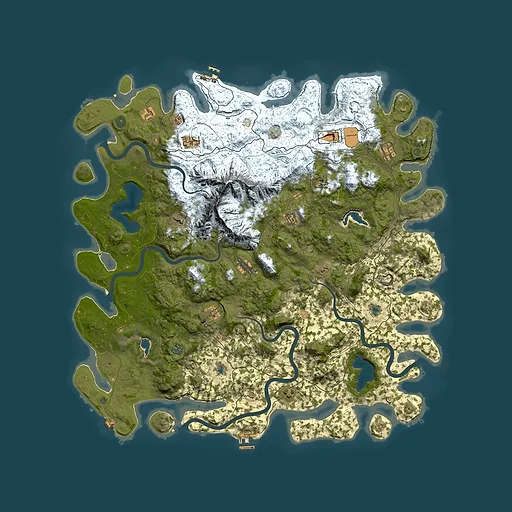 Rust map seed 450908350, 5400x5400m top-down preview