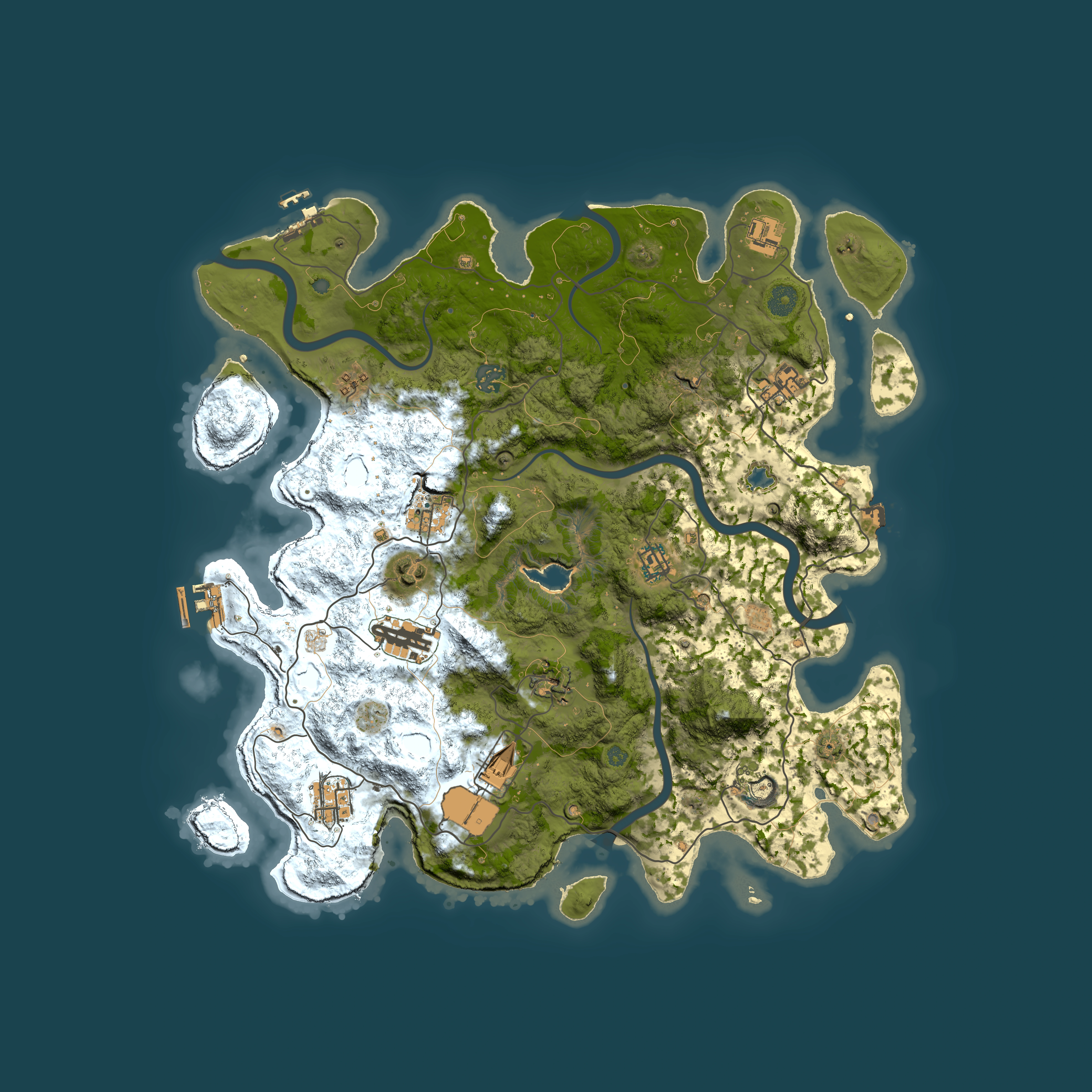 Full top-down render of Rust map seed 55561906, 4150x4150m