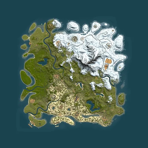 Rust map seed 1773273736, 5000x5000m top-down preview