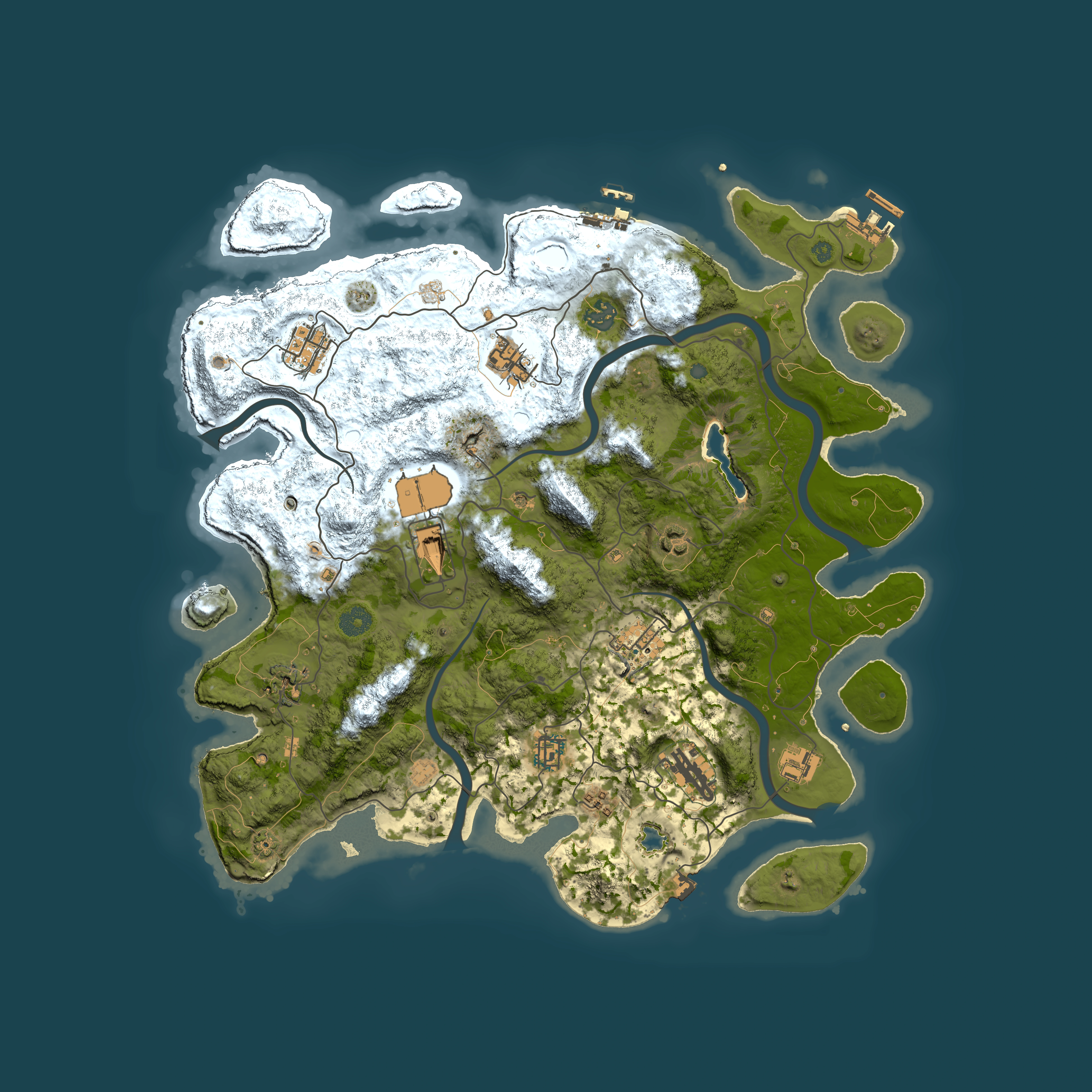 Full top-down render of Rust map seed 890826654, 4150x4150m